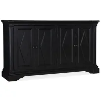 Commerce & Market Four-Door Cabinet in Black painted finish by Hooker Furniture
