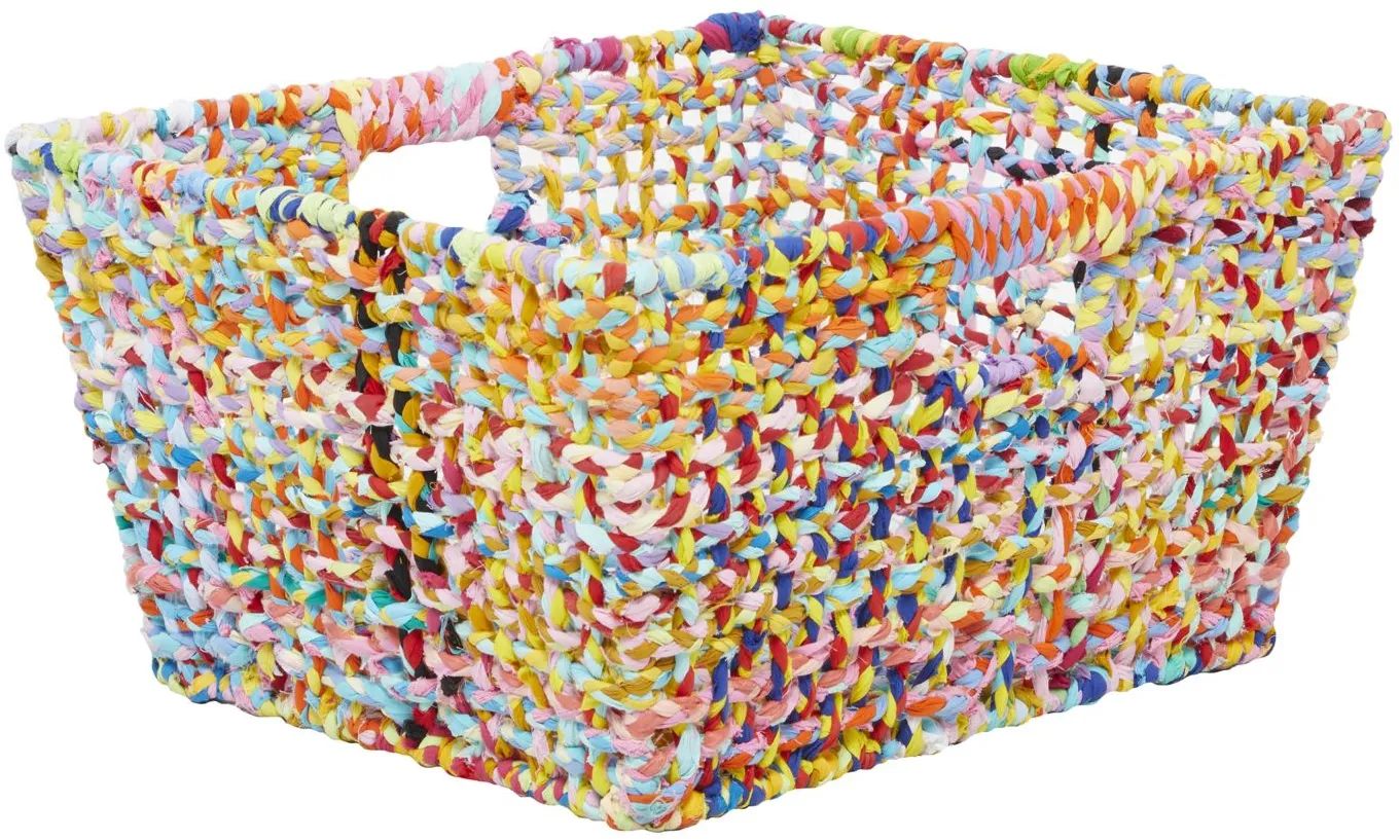 Ivy Collection Tsukino Storage Basket in Multi Colored by UMA Enterprises