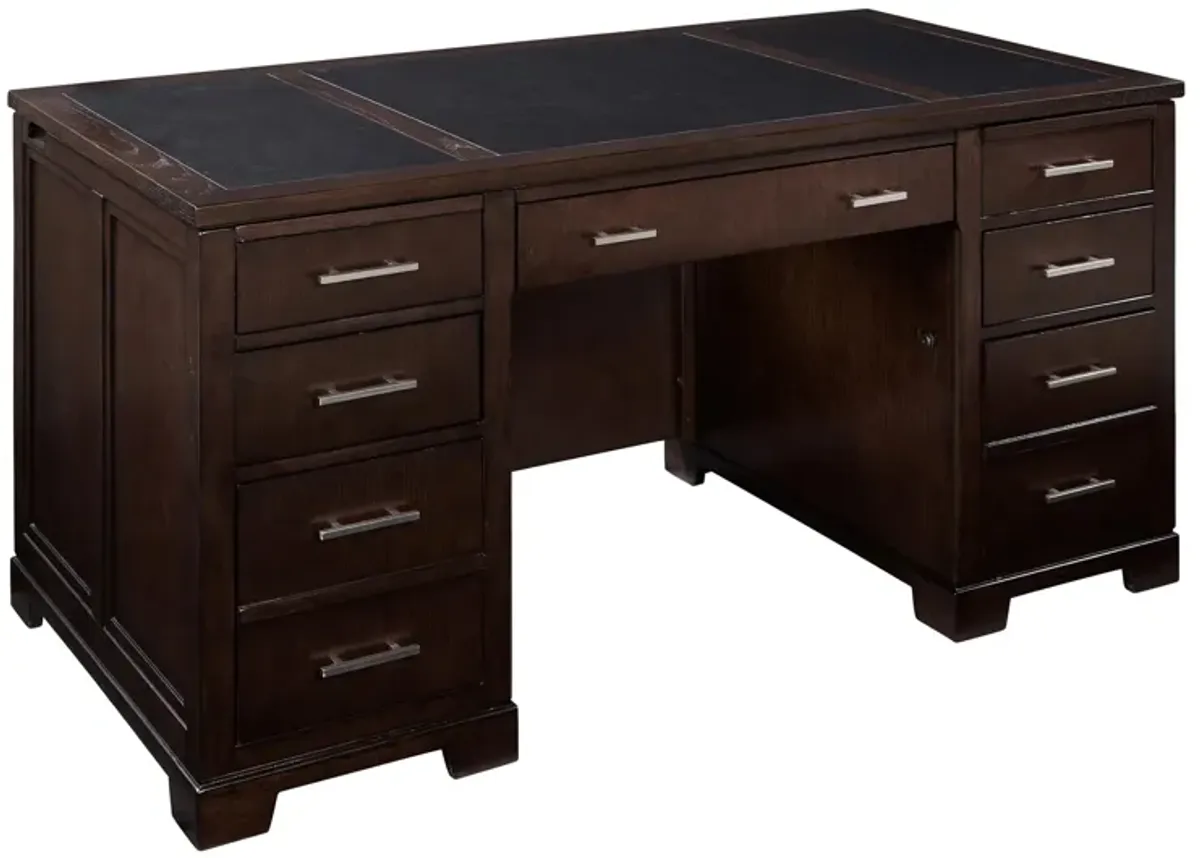 Wellington Estates Junior Executive Desk in MOCHA by Hekman Furniture Company