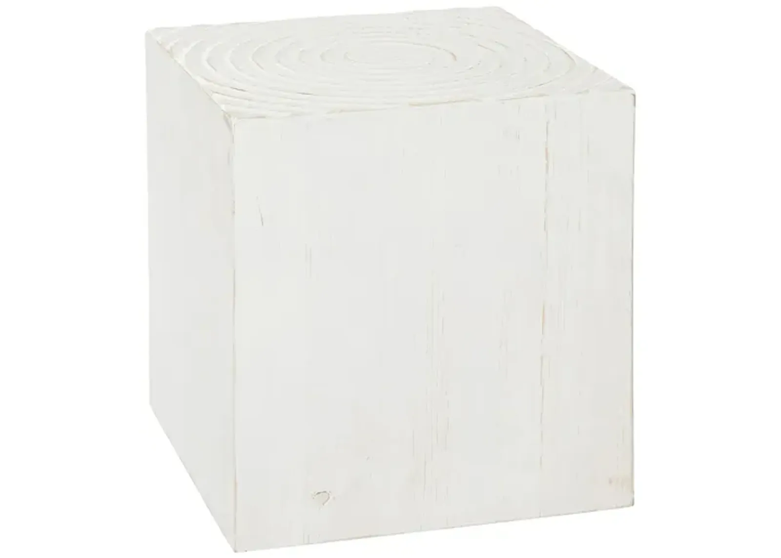 Ivy Collection Cube Accent Table in White by UMA Enterprises