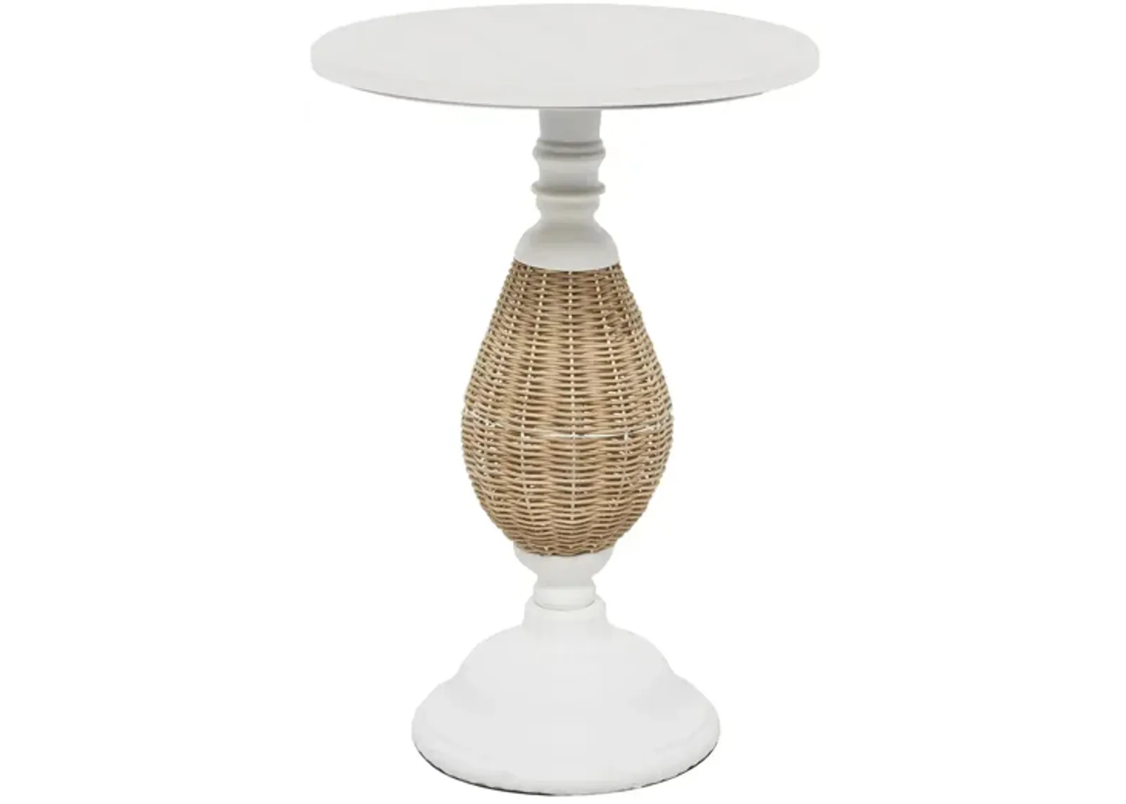 Ivy Collection Tulip Accent Table in White by UMA Enterprises