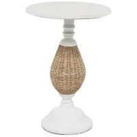 Ivy Collection Tulip Accent Table in White by UMA Enterprises