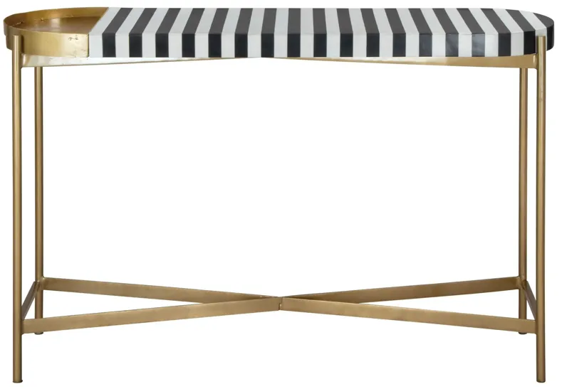 Saber Console Table in Gold by Zuo Modern