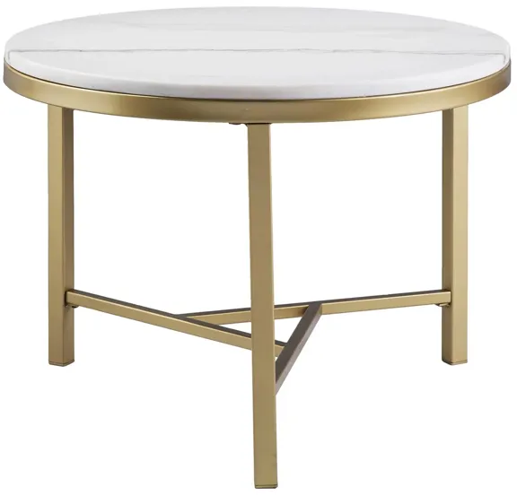 Filton Marble Accent Table in Champagne by SEI Furniture