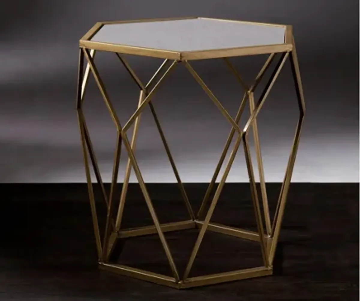 Berkeley Geometric Gold Accent Table