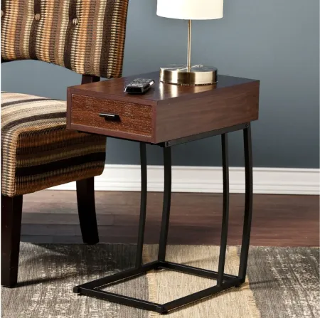 Earley Side Table W/USB in Brown by SEI Furniture