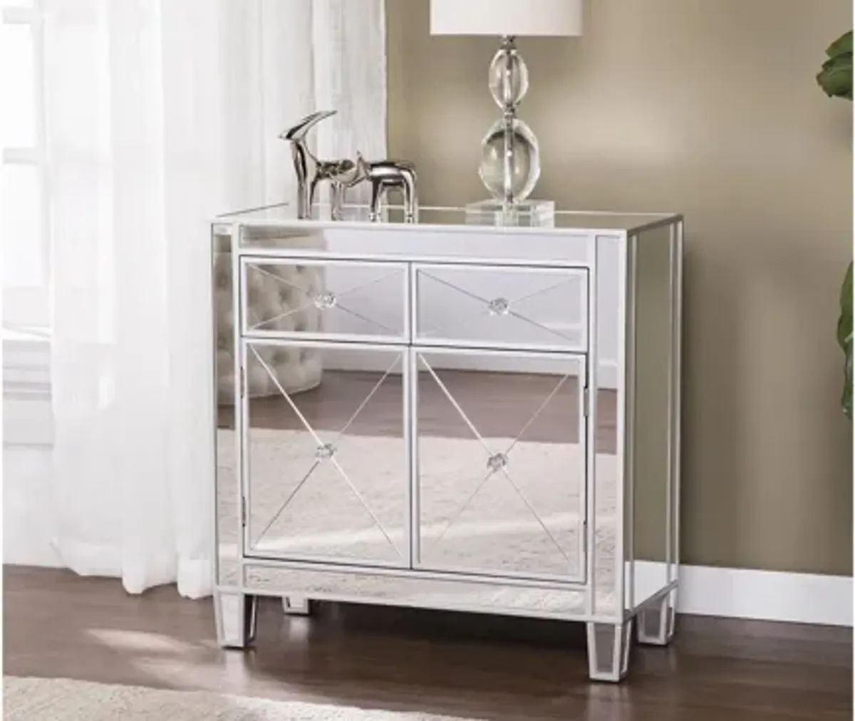 Halsey Mirrored Storage Cabinet