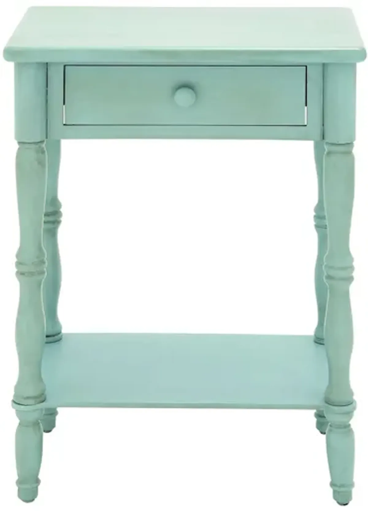 Ivy Collection Side Accent Table in Blue by UMA Enterprises