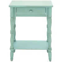 Ivy Collection Side Accent Table in Blue by UMA Enterprises