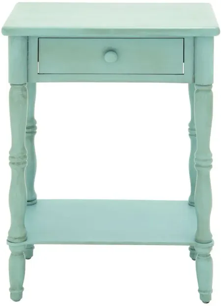 Ivy Collection Side Accent Table in Blue by UMA Enterprises
