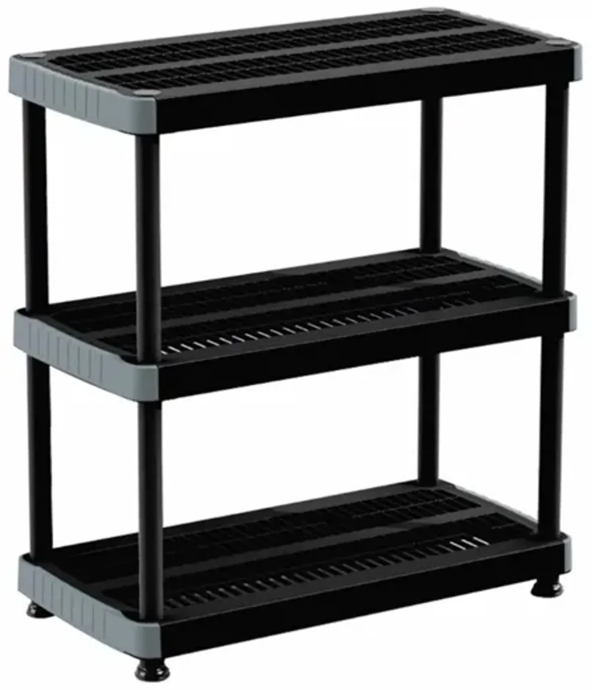 Mapleton 3 Tier Storage Shelving Unit in Black by Inval America