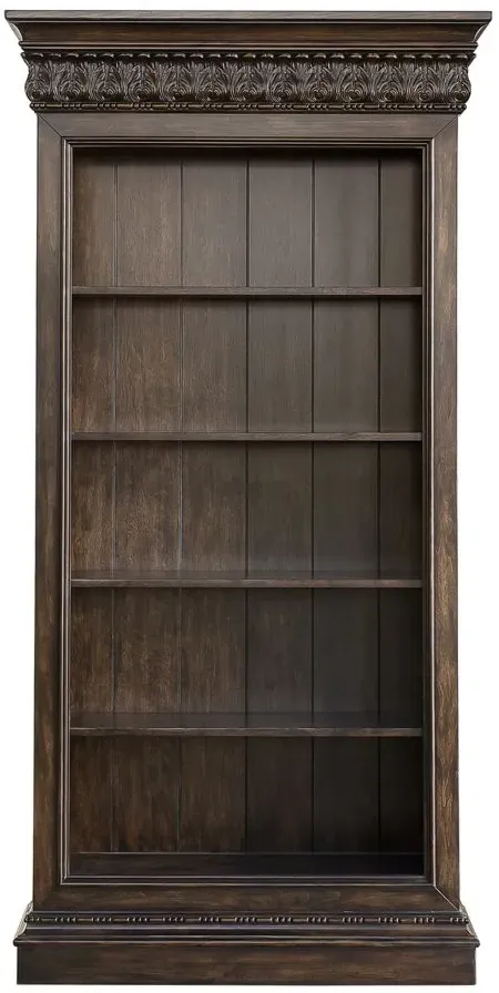 Pulaski Open Bookcase Curio in Brown by Bellanest.
