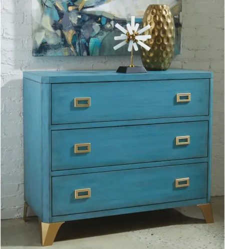 Pulaski Accents Eclectic Chest in Turquoise by Samuel Lawrence