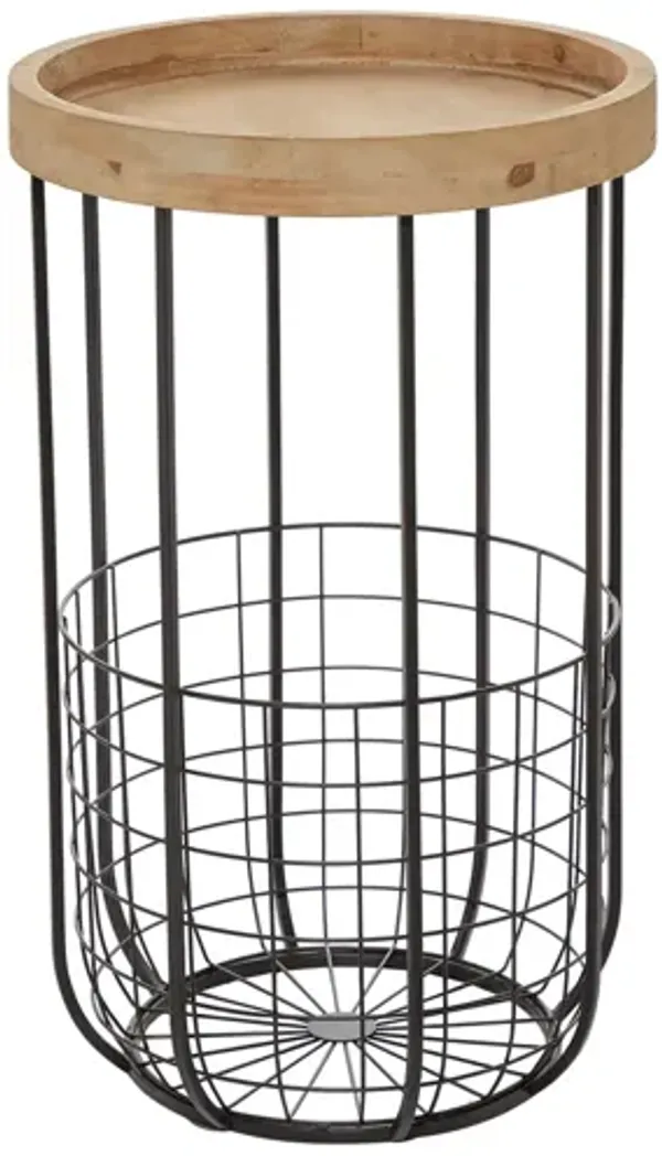 Ivy Collection Basket Accent Table