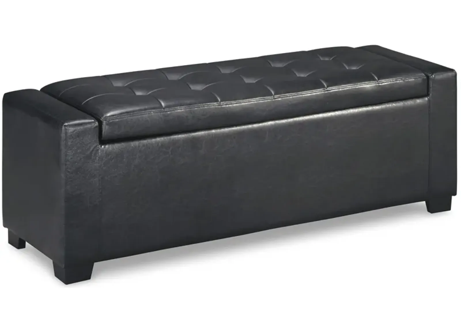 Benches Upholstered Storage Bench in Black by Ashley Express