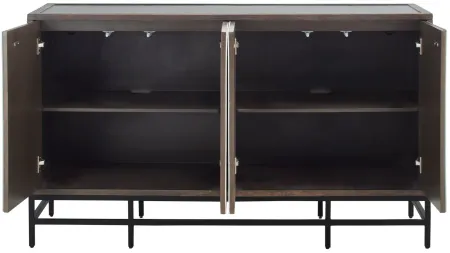 Baskerville Media Credenza in Brown & Black by Coast To Coast Imports