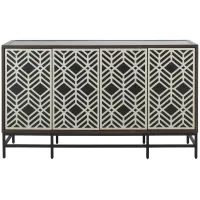 Baskerville Media Credenza in Brown & Black by Coast To Coast Imports