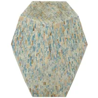 Ivy Collection Iridescent Accent Table in Multi Colored by UMA Enterprises