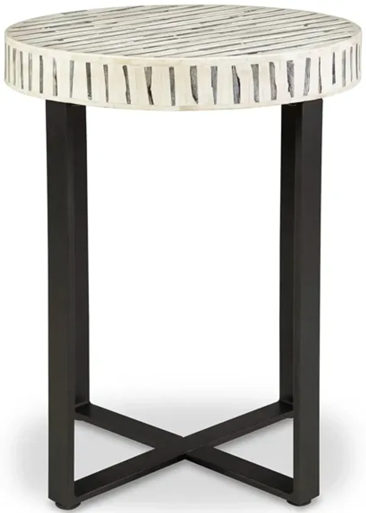 Crewridge Accent Table in Black/Cream by Ashley Express