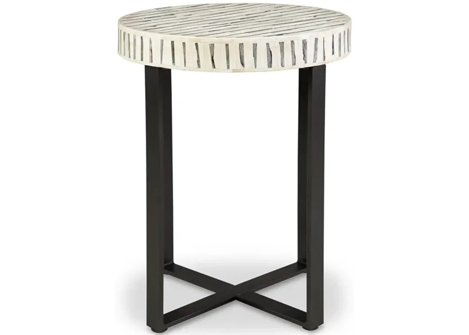 Crewridge Accent Table in Black/Cream by Ashley Express