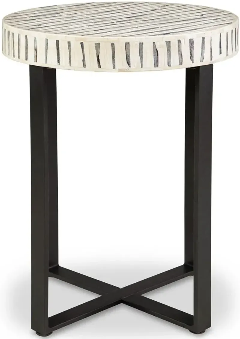 Crewridge Accent Table in Black/Cream by Ashley Express