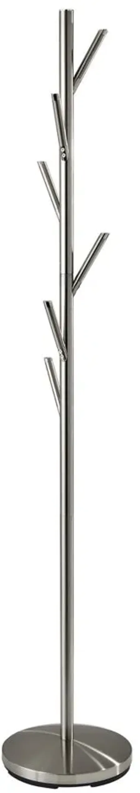 Evergreen Coat Rack in Brushed Steel by Adesso Inc