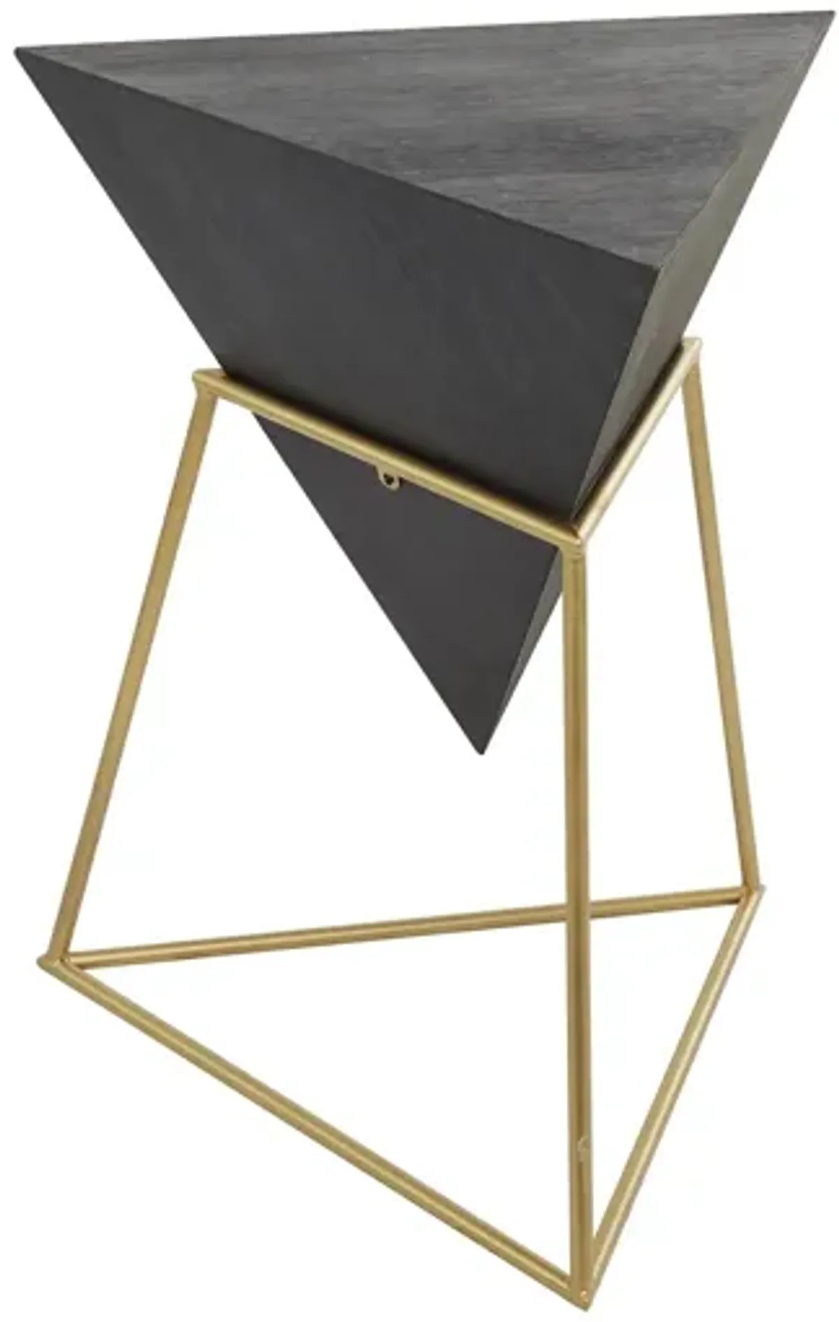 Ivy Collection Pyramid Accent Table in Black by UMA Enterprises