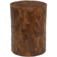 Ivy Collection Cork Accent Table in Brown by UMA Enterprises