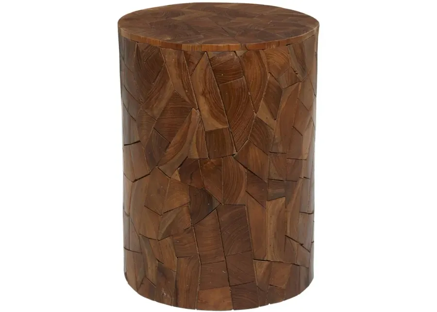 Ivy Collection Cork Accent Table in Brown by UMA Enterprises