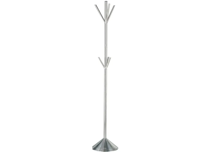 Iwatani Coat Rack in Brushed Steel by Adesso Inc