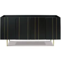 Brentburn Accent Cabinet in Black/Gold Finish by Ashley Express