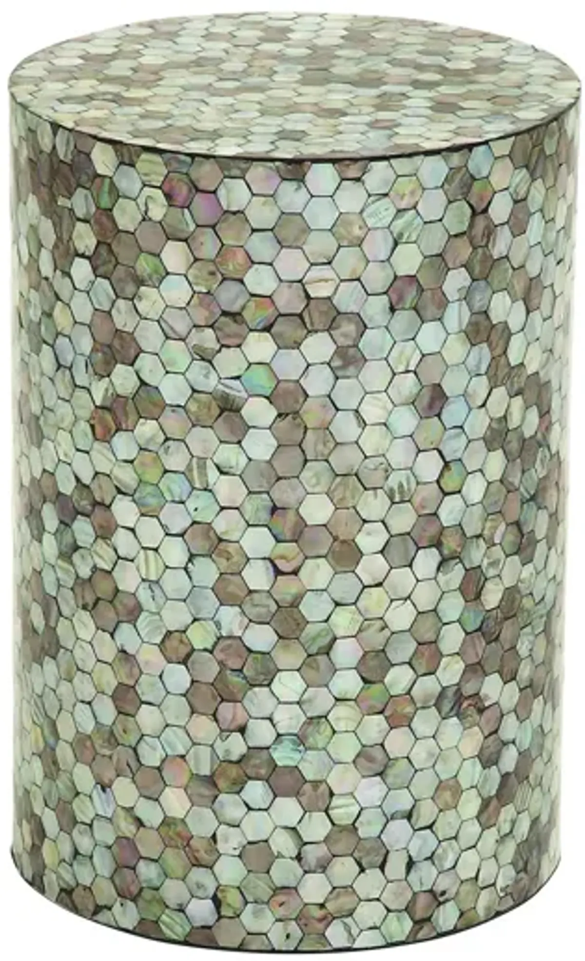 Ivy Collection Honeycomb Accent Table in Multi Colored by UMA Enterprises