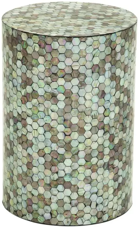 Ivy Collection Honeycomb Accent Table in Multi Colored by UMA Enterprises
