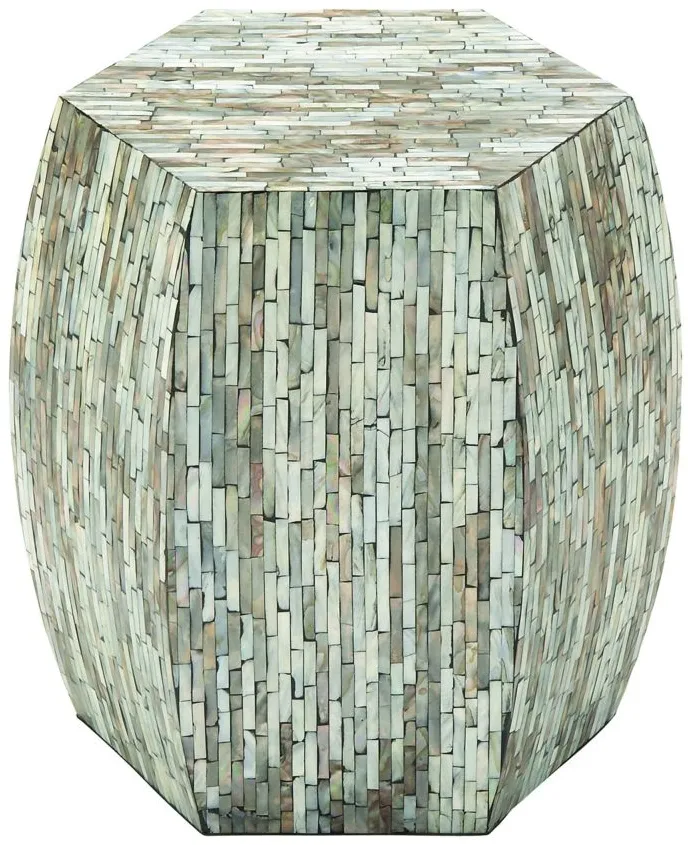 Ivy Collection Hexagon Accent Table in Multi Colored by UMA Enterprises