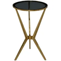 Ivy Collection Minimal Accent Table in Gold by UMA Enterprises