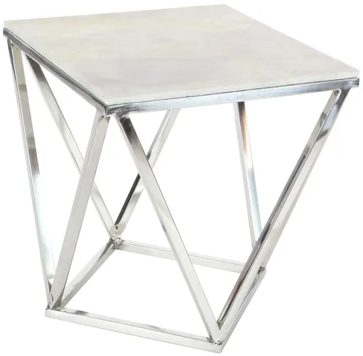 Ivy Collection Geometric Accent Table in Gray by UMA Enterprises