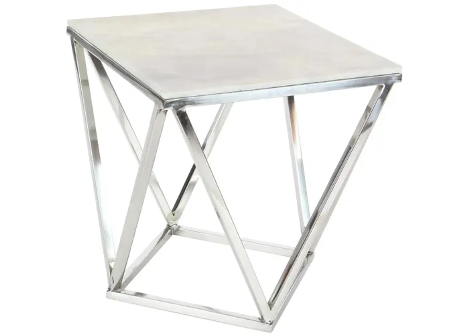 Ivy Collection Geometric Accent Table in Gray by UMA Enterprises