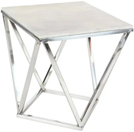 Ivy Collection Geometric Accent Table in Gray by UMA Enterprises
