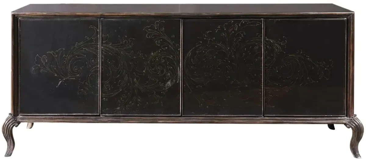 Pulaski Accents Media Credenza in Black by Samuel Lawrence