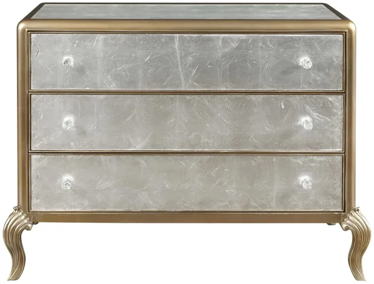 Pulaski Accents Eglomise Accent Chest in Silver by Samuel Lawrence