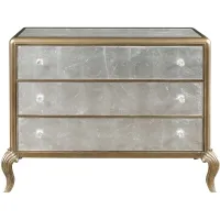 Pulaski Accents Eglomise Accent Chest in Silver by Samuel Lawrence
