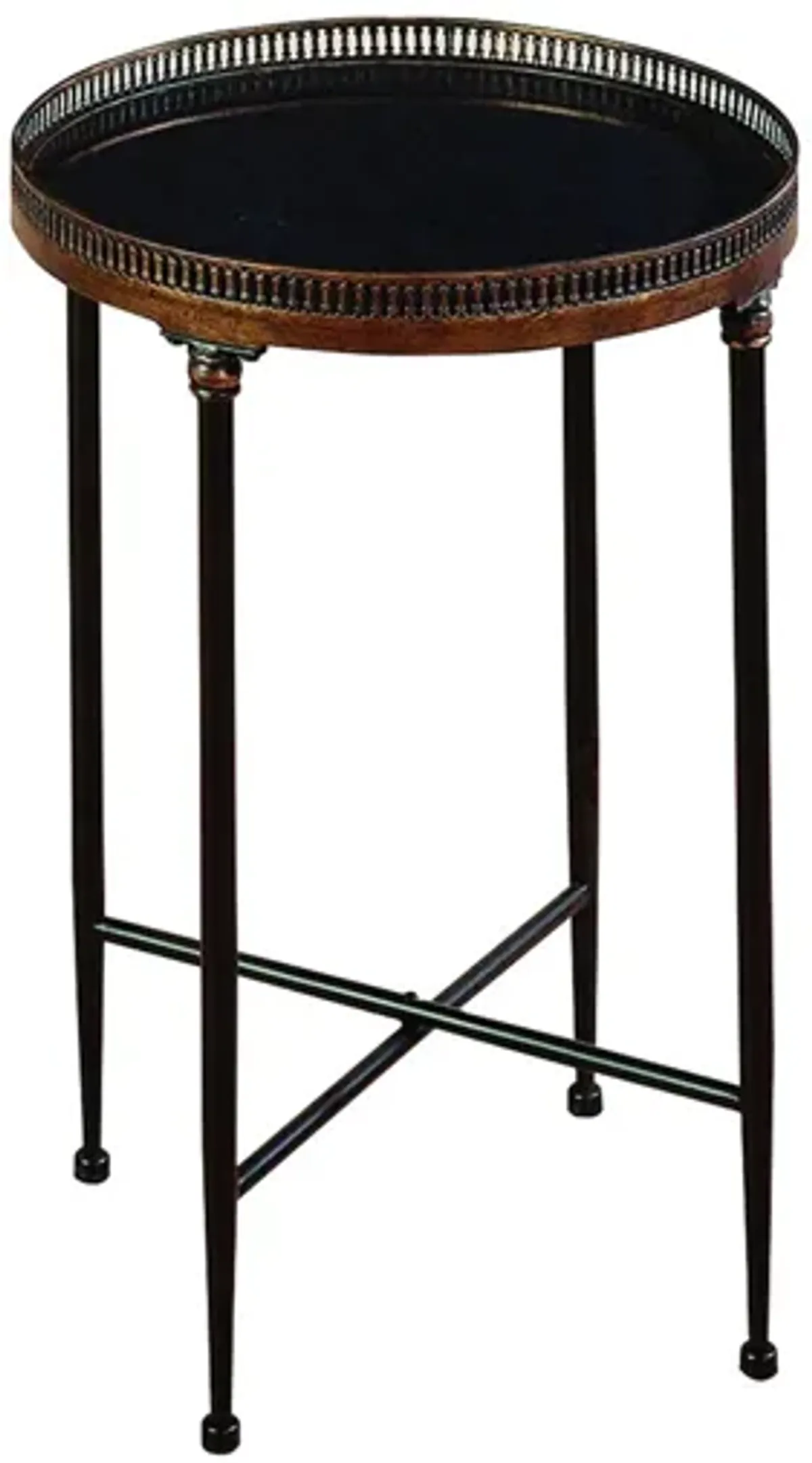 Ivy Collection Tray Accent Table in Black by UMA Enterprises