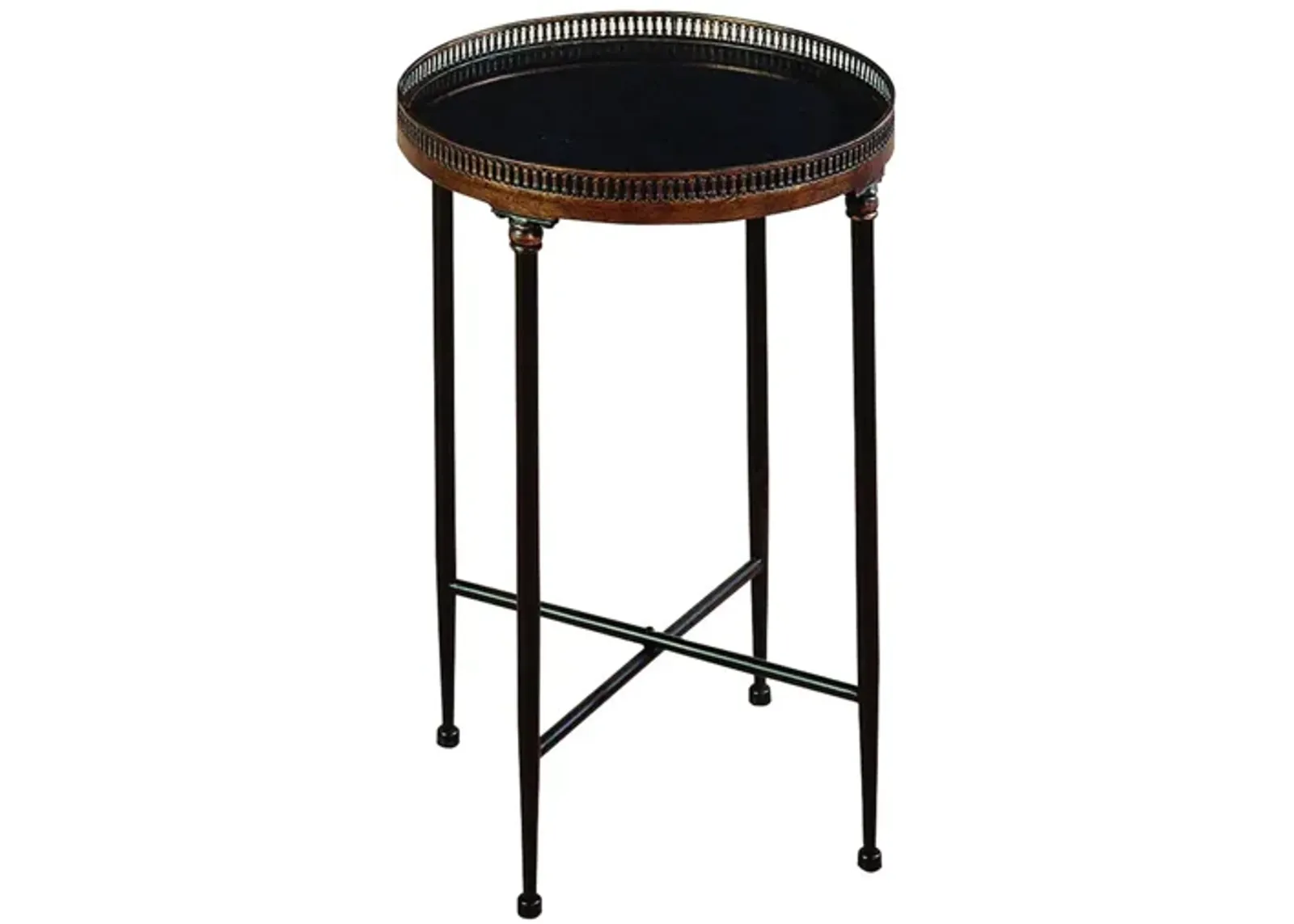 Ivy Collection Tray Accent Table in Black by UMA Enterprises