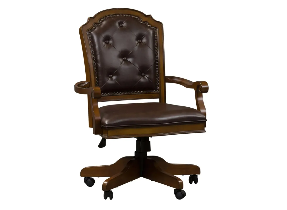 Amelia Office Chair in Medium Brown by Liberty Furniture