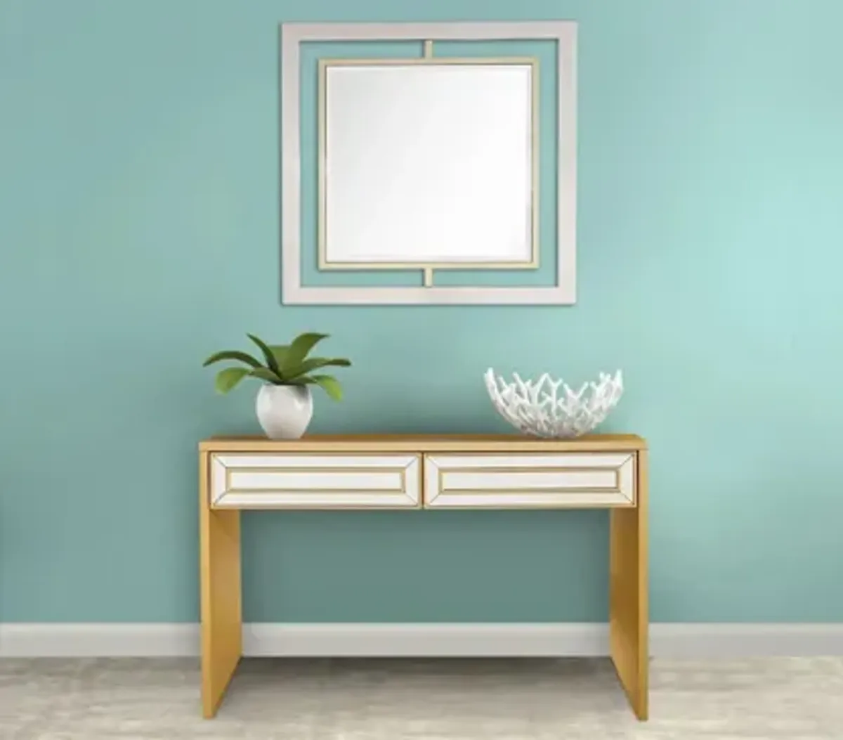 Virginia Wall Mirror and Console Table