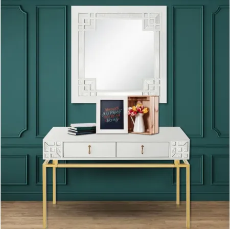 Dynasty Console Table in White by CAMDEN ISLE