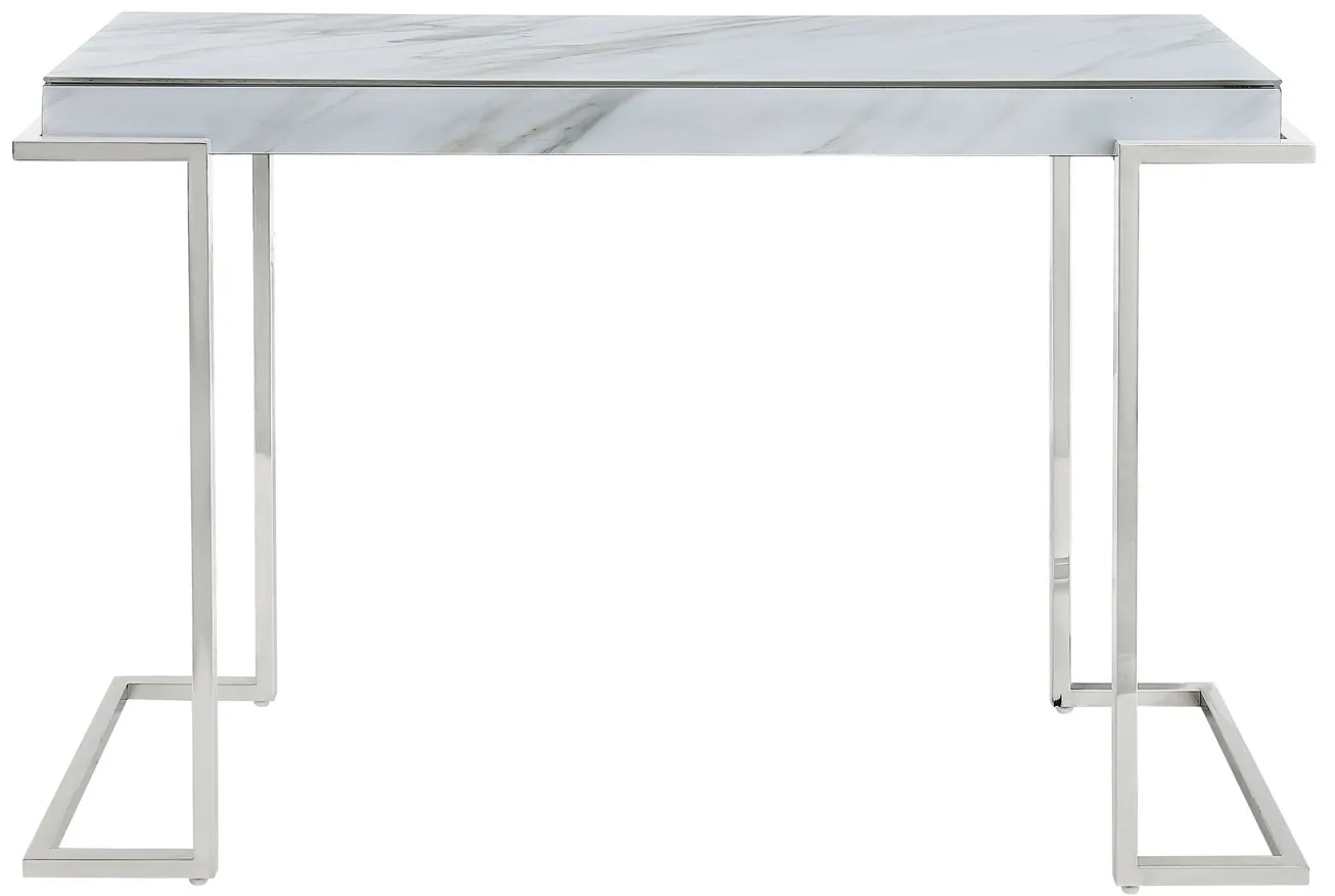 Aldon Console Table in Silver by CAMDEN ISLE