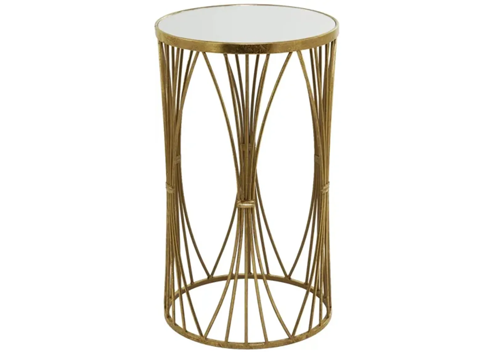 Ivy Collection Bold Accent Table in Gold by UMA Enterprises