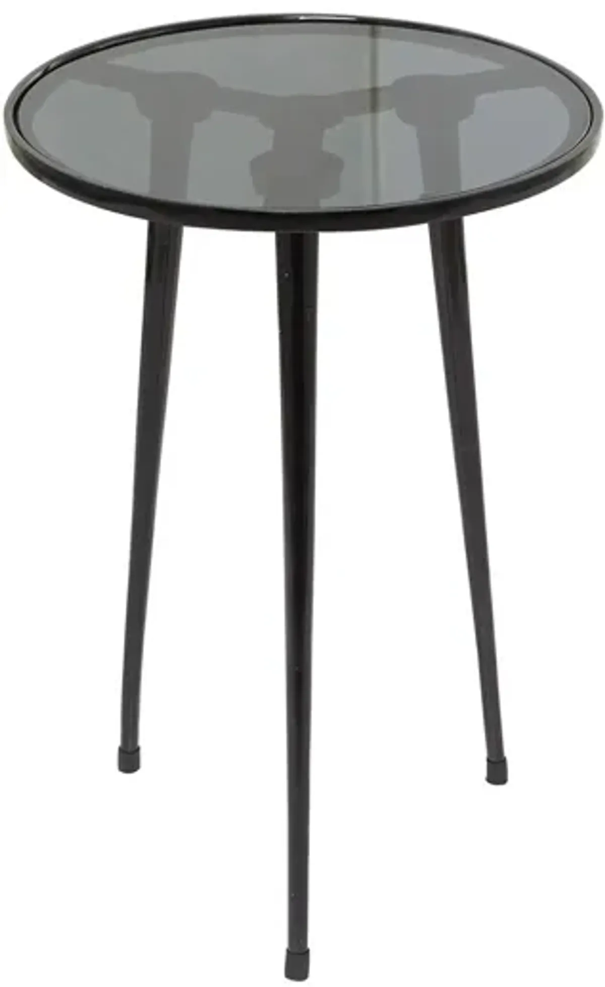 Ivy Collection Drum Accent Table in Black by UMA Enterprises