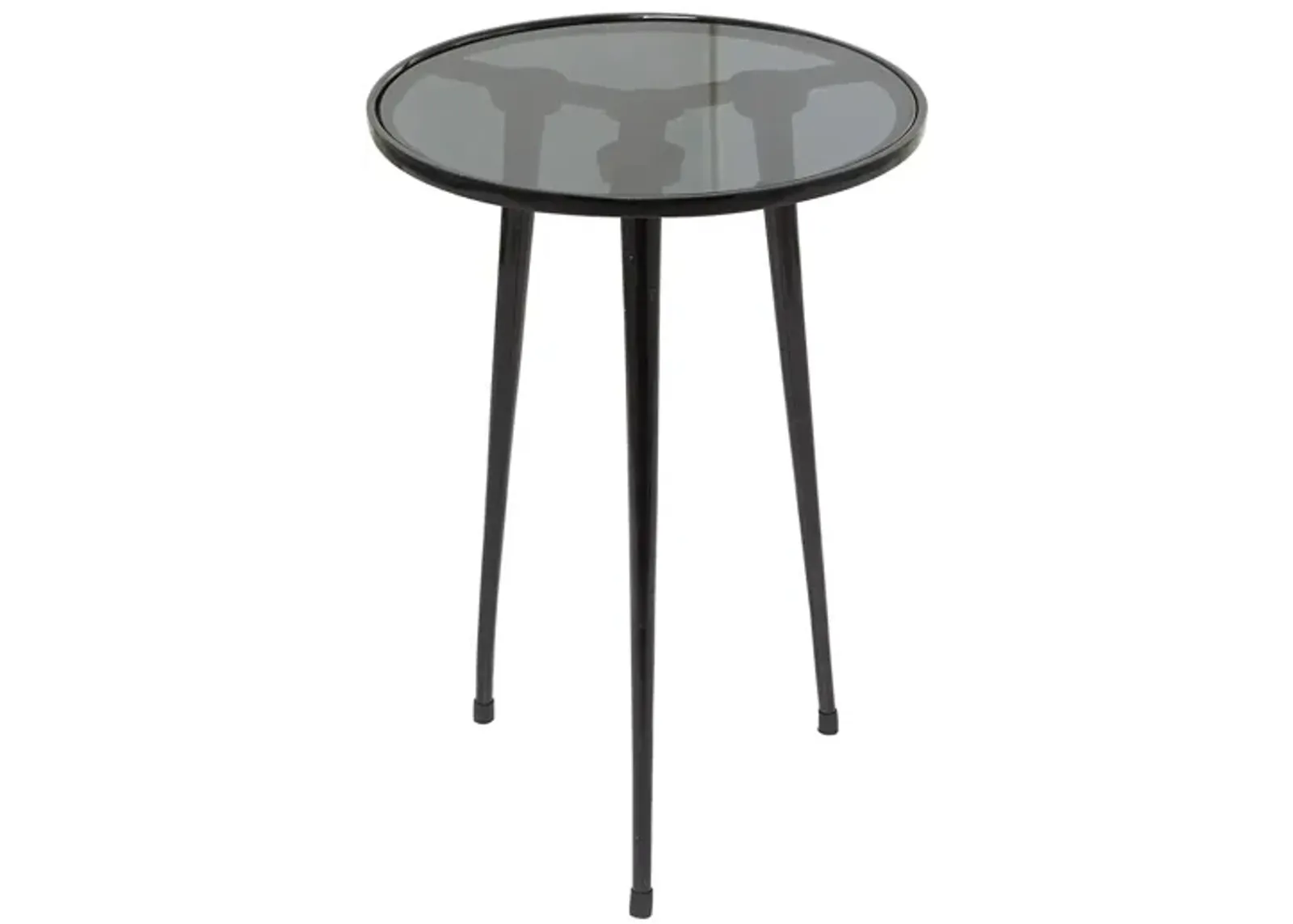 Ivy Collection Drum Accent Table in Black by UMA Enterprises